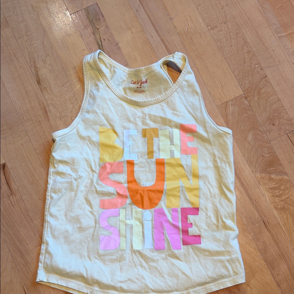 Cat & Jack Kids' Be the Sunshine Tank Top - Yellow and Pink